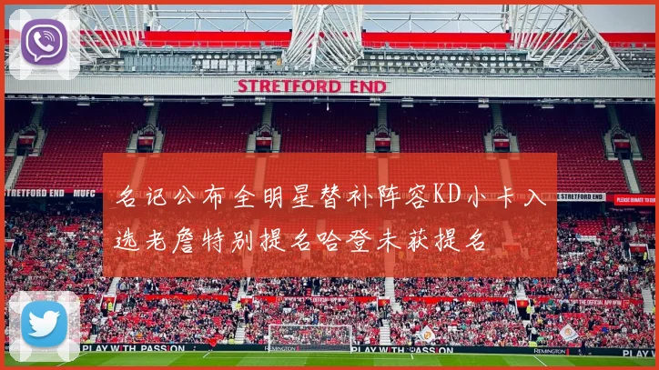 名记公布全明星替补阵容KD小卡入选老詹特别提名哈登未获提名